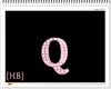 {HB} Letter Q Pink