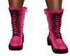 Pink shoelace boot