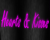 Hearts Kisses Neon Sign