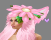 [la] furry flower hat