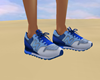 athletic shoes blue/whit