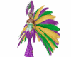 Mardi Gras Back Feathers