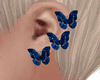 Earrings Blue Butterf