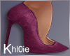 K Pink Velvet Heels