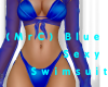 (MrC) Blue Sexy Swimsui