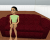 {Dru} Red basic sofa