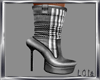 B&W CHECKED BOOTS (L)