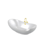 Tub white&gold