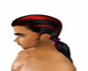 black red ponytail