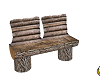 rustic log bench