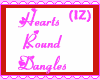 (IZ) Heart Round Dangles