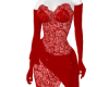 dress red evening/M