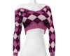 Pinkish Plaid Sweater