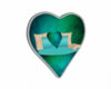 Blue Green Heart Chair