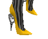 yellow shoes stocking