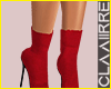 Red socks ankle boots