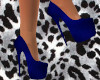 Blue Satin Heels
