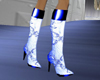 shiny blue stilettos