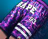 purple bape shorts