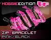 ME|ZipBracelet|Pink/Blk