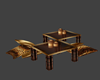 gold brown table