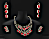 Susan 5Pc Rd & Gold Set