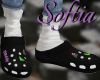 Black Crocs White Socks