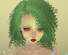 Hair Curly Mess Green