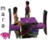 purple couple table 