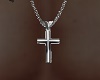 ~CR~Silver CrossNecklace