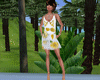 yellow floral chaindress
