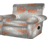 Peach Pattern Recliner