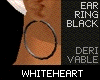 [WH] Black Hoop Earrings