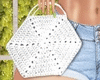 White Crochet Y2K Bag