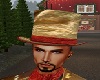 gold top hat red