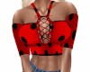Red Black Lady BugTop