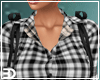 Plaid Top Denim Skirt
