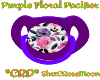 *ZD* Purple Floral Paci