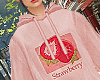 ♡ strawberry hoodie