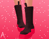 A| Black Red Boots