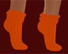Orange Knit Sock Short F