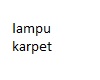 Lampu karpet