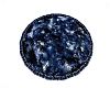 Blue & Black Round Rug