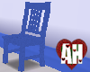 [AH] Blue Wooden Chair