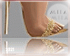 M| Gold Heels