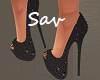 Black Sparkle Heels