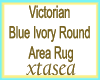 Blue Ivory Round Rug