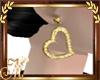 gold heart THICK EARRING