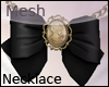 +Satin Bow Necklace+