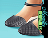 ! Simple Black Sandals